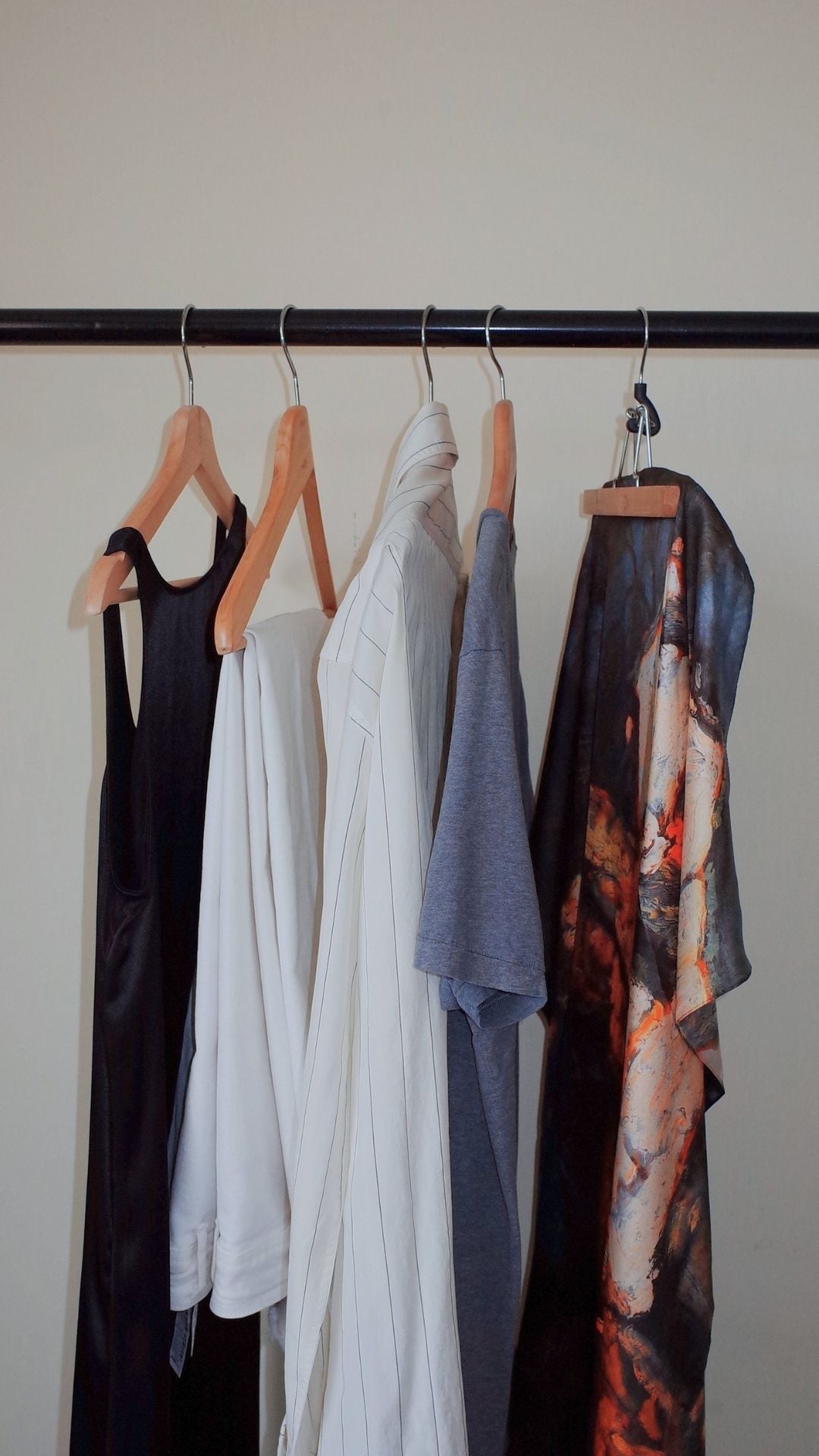 A rack with only 5 classic pieces hanging